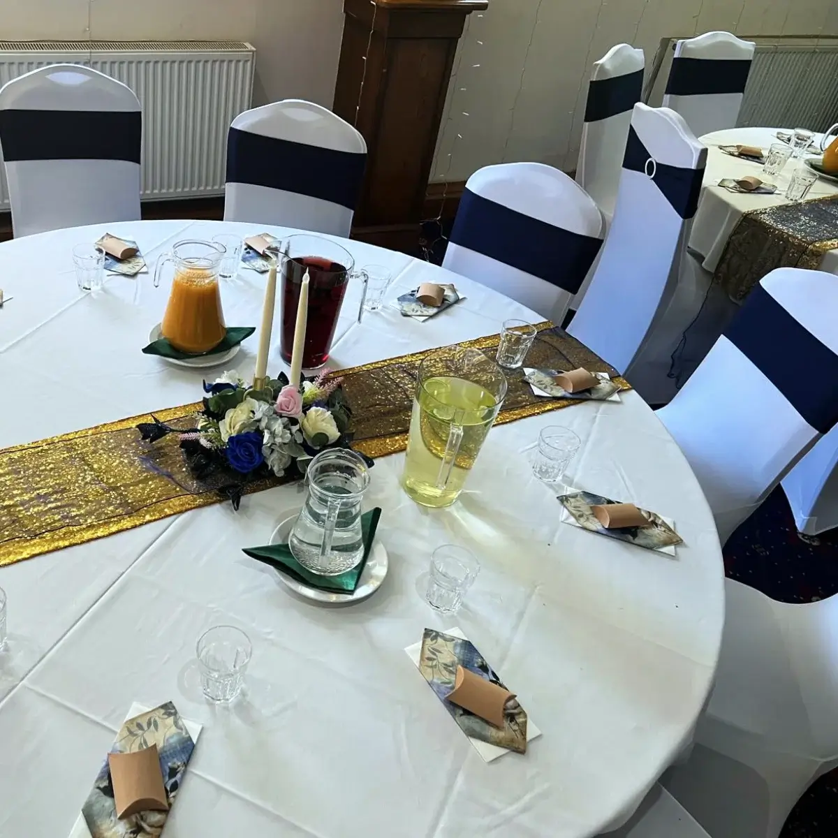 Dressed table in the dining area